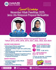 Special Webinar: Menembus Hibah Penelitian 2025: Jurus Jitu Menyusun Proposal Berkualitas